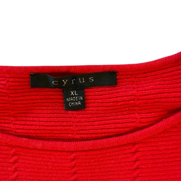 Cyrus Dolman Sleeve Red Women's Sweater - Picture 2 of 7